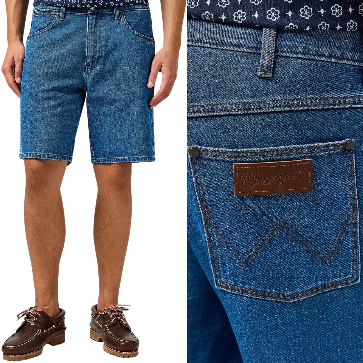 Wrangler Frontier Short Dark volné krátké kraťasy džínové šortky W32