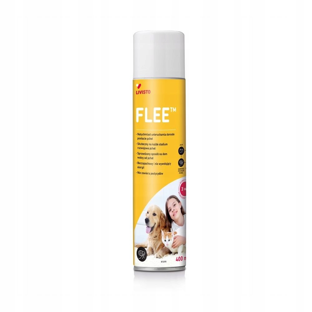 

Flee 400ml Pchły Roztocza Niszczy Alergeny W Domu