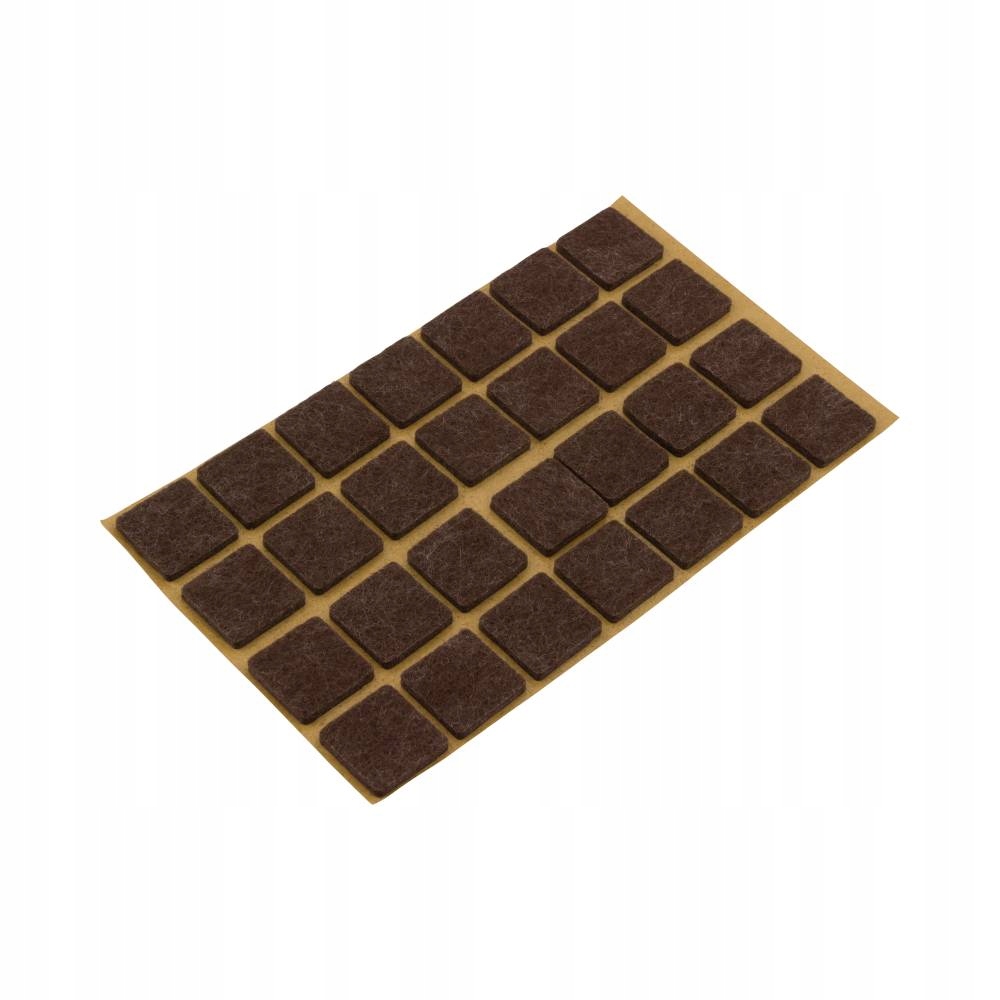 

Podkładka filcowa, filc kw. 20x20mm(28szt) Brąz