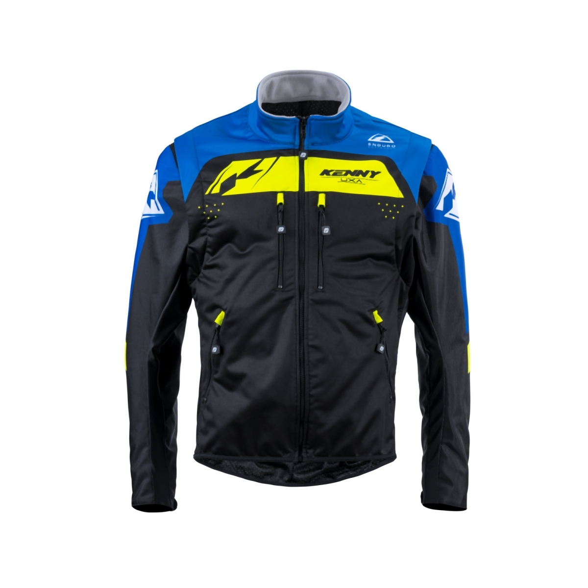 Kenny Racingová Bunda Adventure/enduro Model Softshellová Modrá Farba Čierna/neb