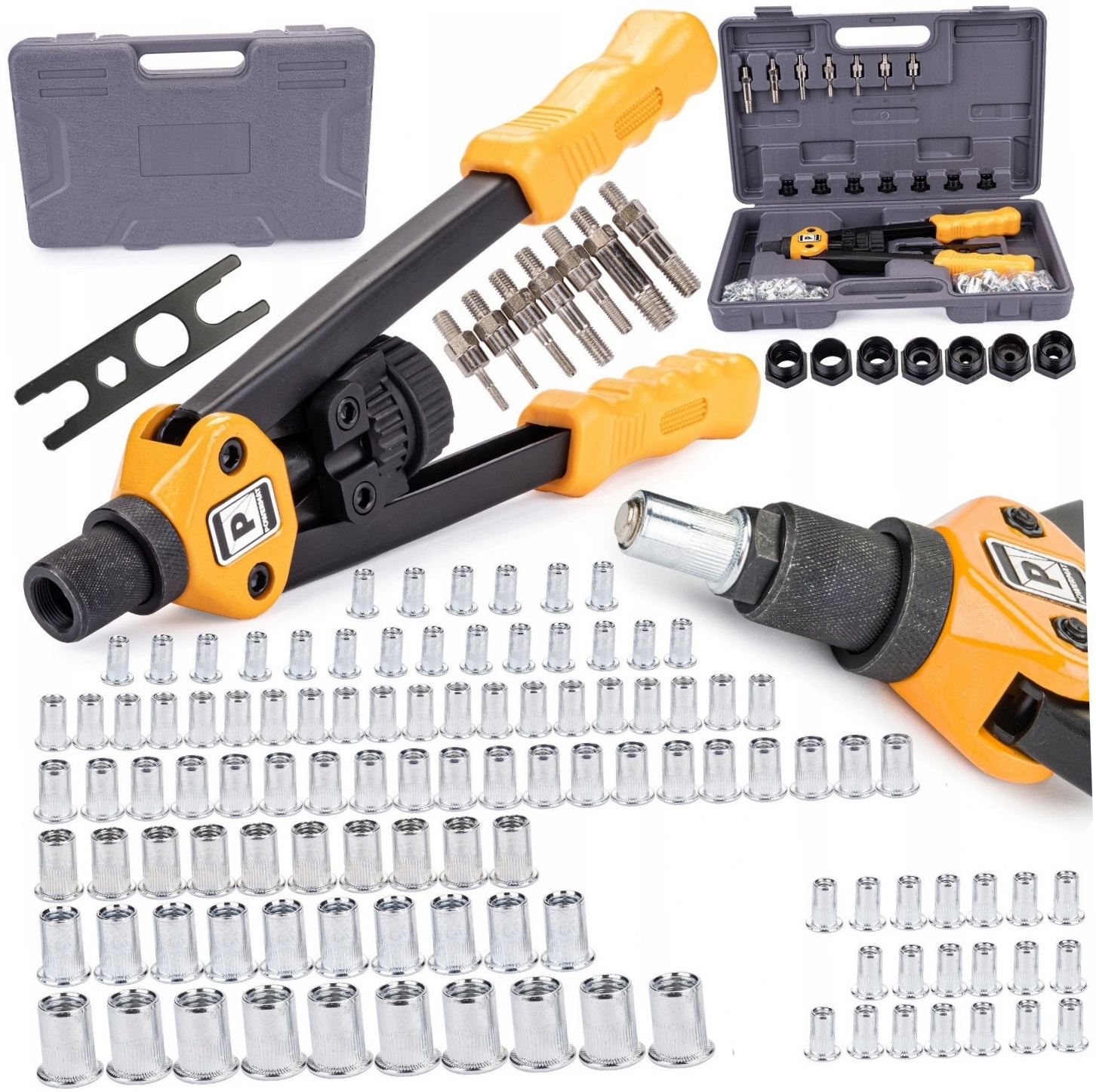 

Nitownica Ręczna Nitonakrętek M3-M12 Zestaw 125el