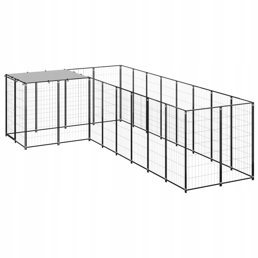 Levně Psí kotec, stříbrný, 6,05 m², ocelový