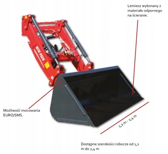 Lyzka szufla Metal Fach euroramka 2 4m