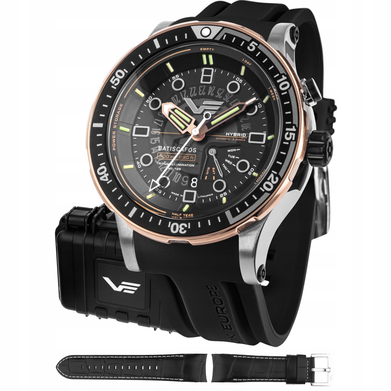 Pánské Hodinky Vostok Europe PX84-511E769S s černým řemínkem