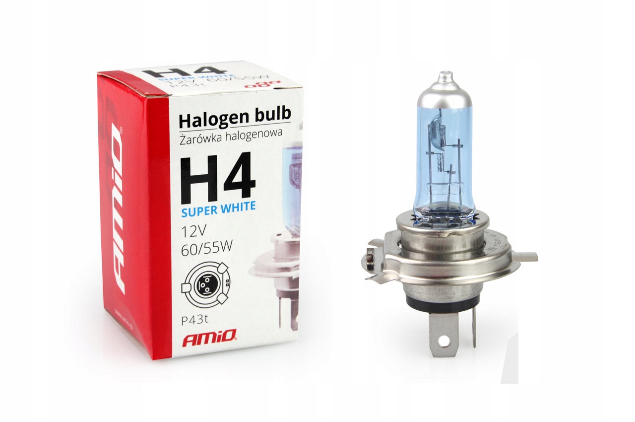 

Żarówka halogenowa H4 12V 60/55W White