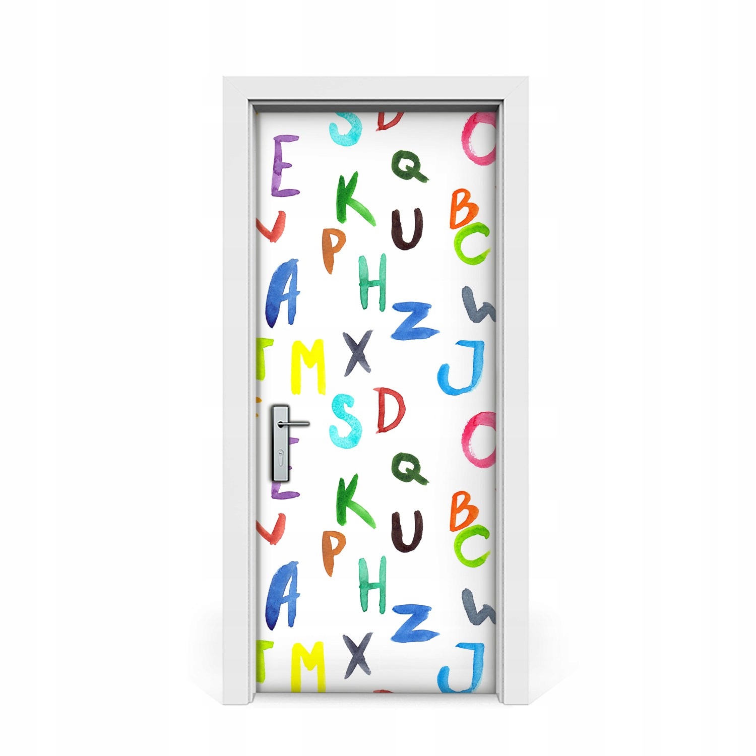 

Naklejka na drzwi okleina Kolorowe litery 85x205