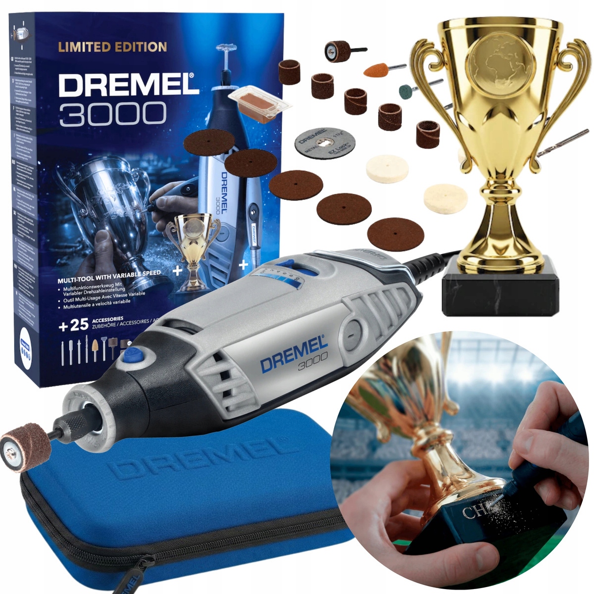 Dremel 3000-1/25 Multifunkční Bruska 25 Příslušenství, Limitovaná Edice