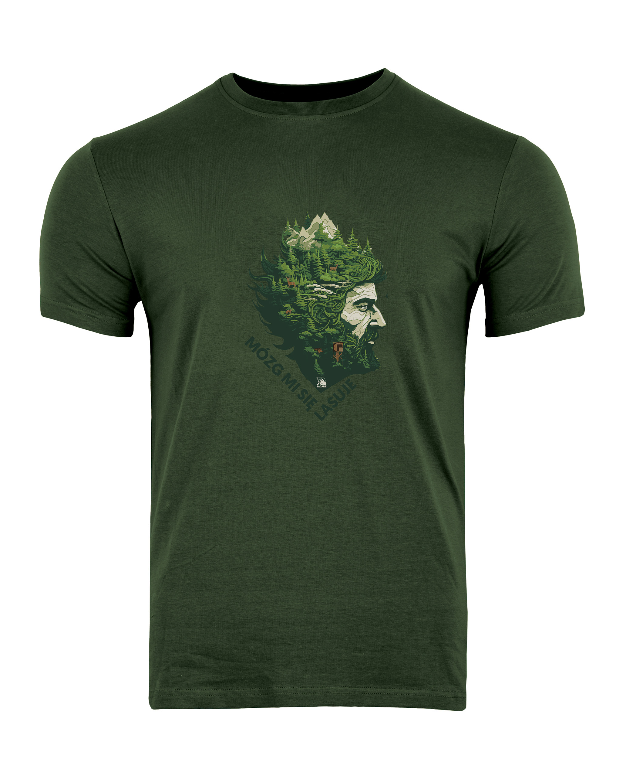 T-shirt Tagart bawełniany męski Fnt Las w kolorze zielonym z nadrukiem XL