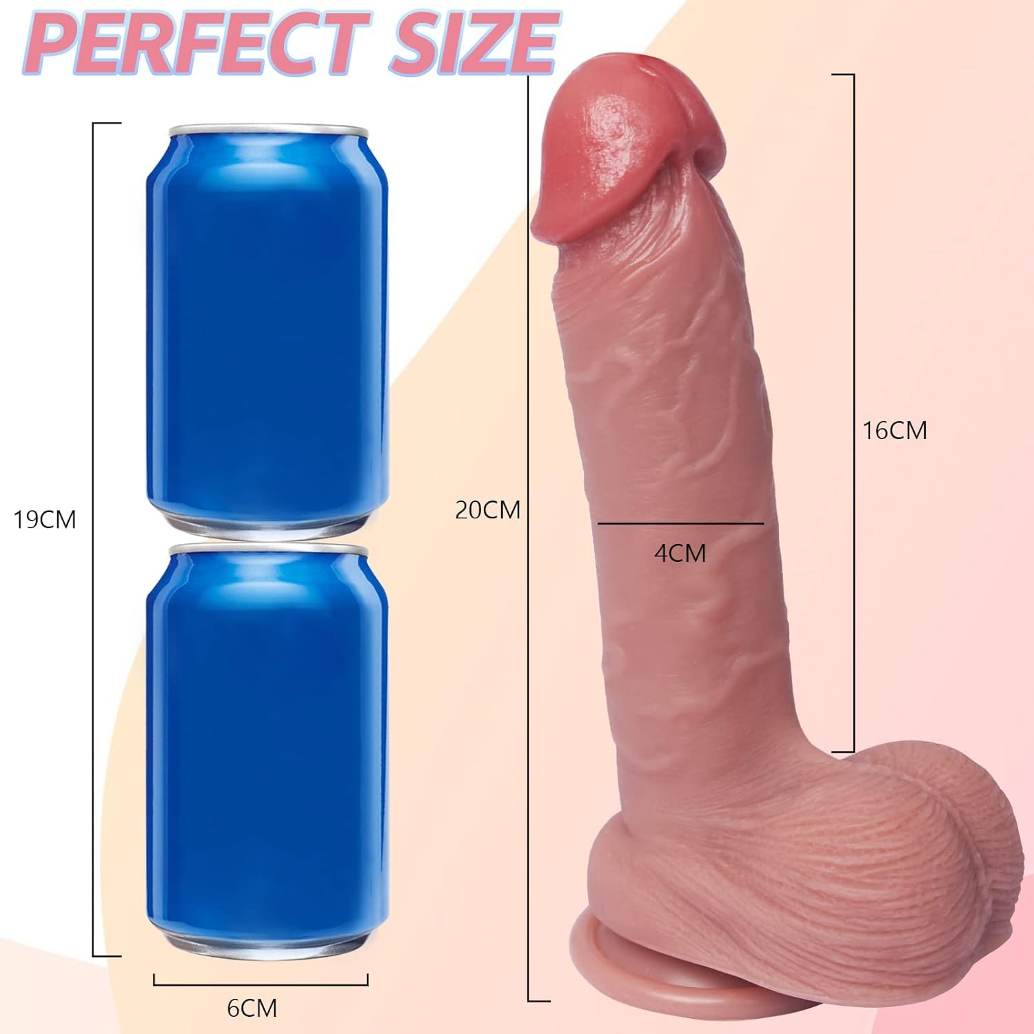 REALISTISCHER Dildo 21CM z Przyssawką dla Kobiet i Mężczyzn — miniatura 5
