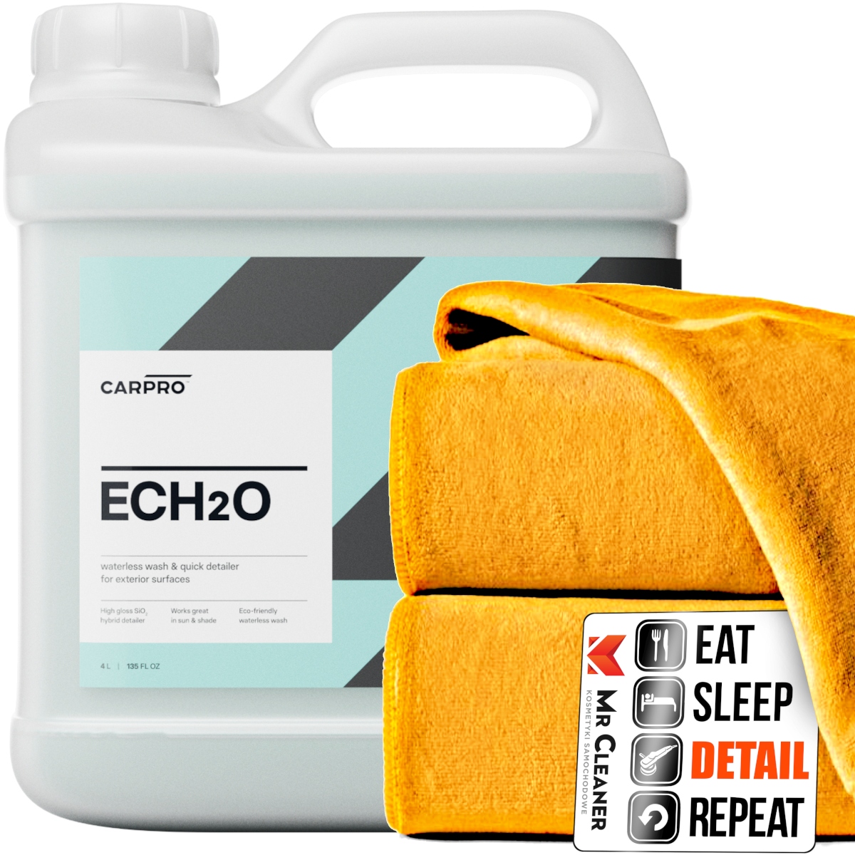 Carpro ECH2O Všestranný Koncentrát Na Bezvodé Umývanie Quick Detailer 4000 ML
