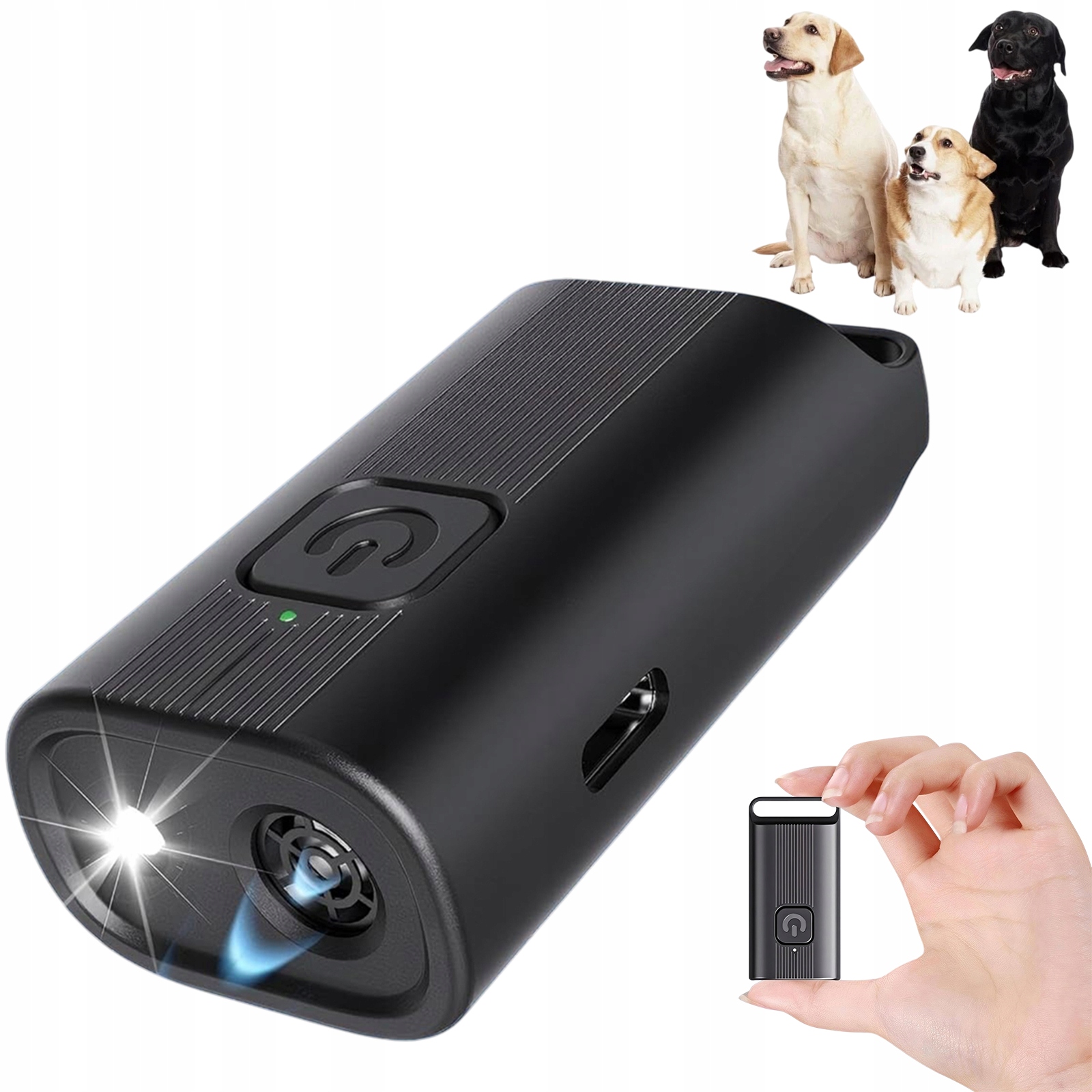 Levně Led Ultrazvukové Zařízení 3V1 Pro Psy S Dobíjecím Trénink A Obranou, Černé