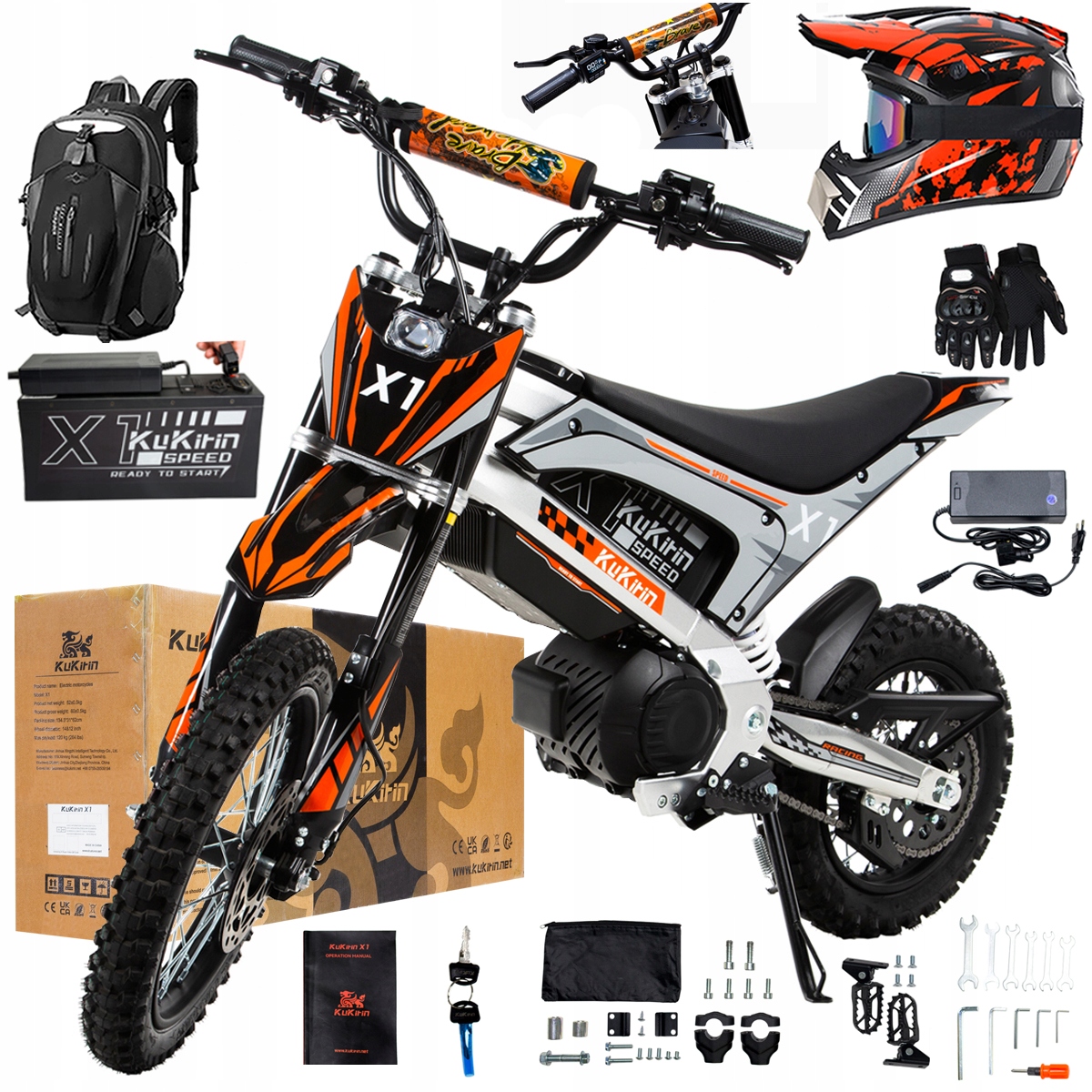 Kukirin X1 2026 Nové terénní elektrické vozidlo 2000W50KM/H 48V20.8Ah 14''