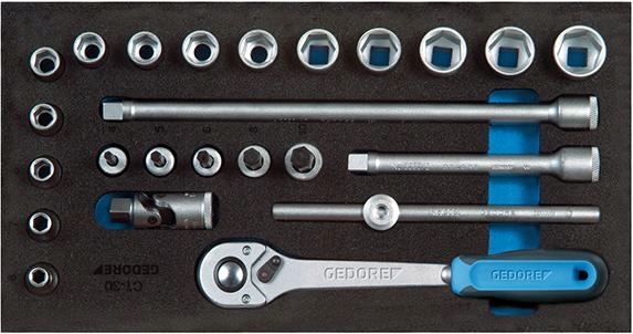 Nástrojový modul CT1/3 s vymeniteľnými koncovkami pre nástrčný kľúč 3/8" Gedore