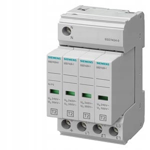 Ochronnik Przeciwprzepięciowy 4P Typ 2 240/415V Ac 20KA 5SD7424-0 Siemens 5