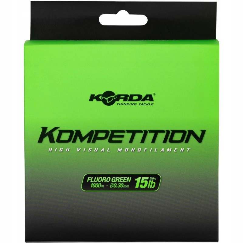 Korda Vlasec Kompetition Mono Fluoro Green 0,30 mm/15 lb/ 1000 m