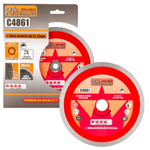 TARCZA DIAMENTOWA PEŁNA CIENKA DO CIĘCIA NA MOKRO