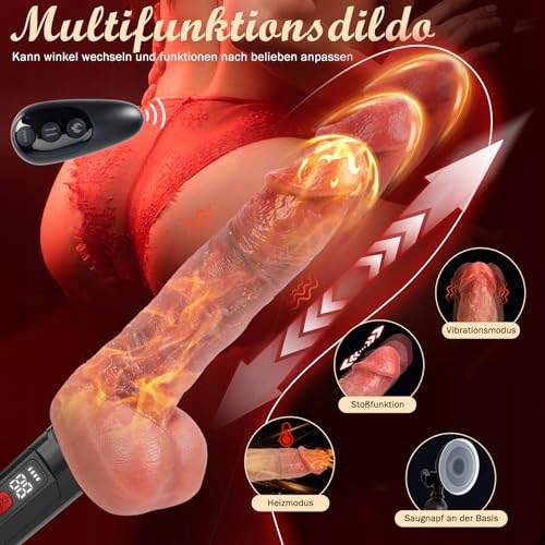 DILDO 5 Funkcji Pchających 10 Trybów Wibracji Zabawka Erotyczna Dla Par — miniatura 2