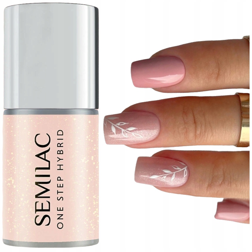 

Semilac One Step Hybrid S258 Naked Glitter Peach 3