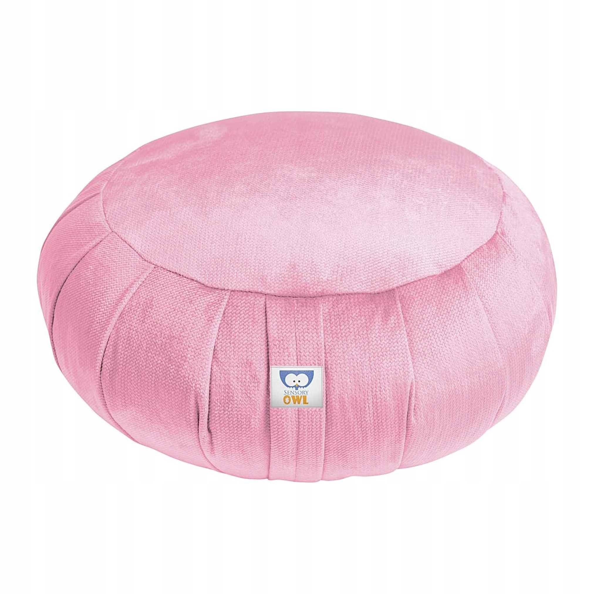 Polštář Zafu kulatý pro meditační jógu a cvičení Pohankové slupky Růžová