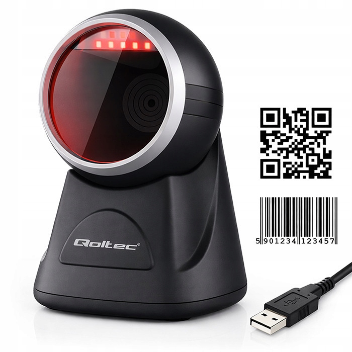 Qoltec Stolní čtečka čárových kódů 1D/2D (qr, Ean) Usb, rychlá a přesná