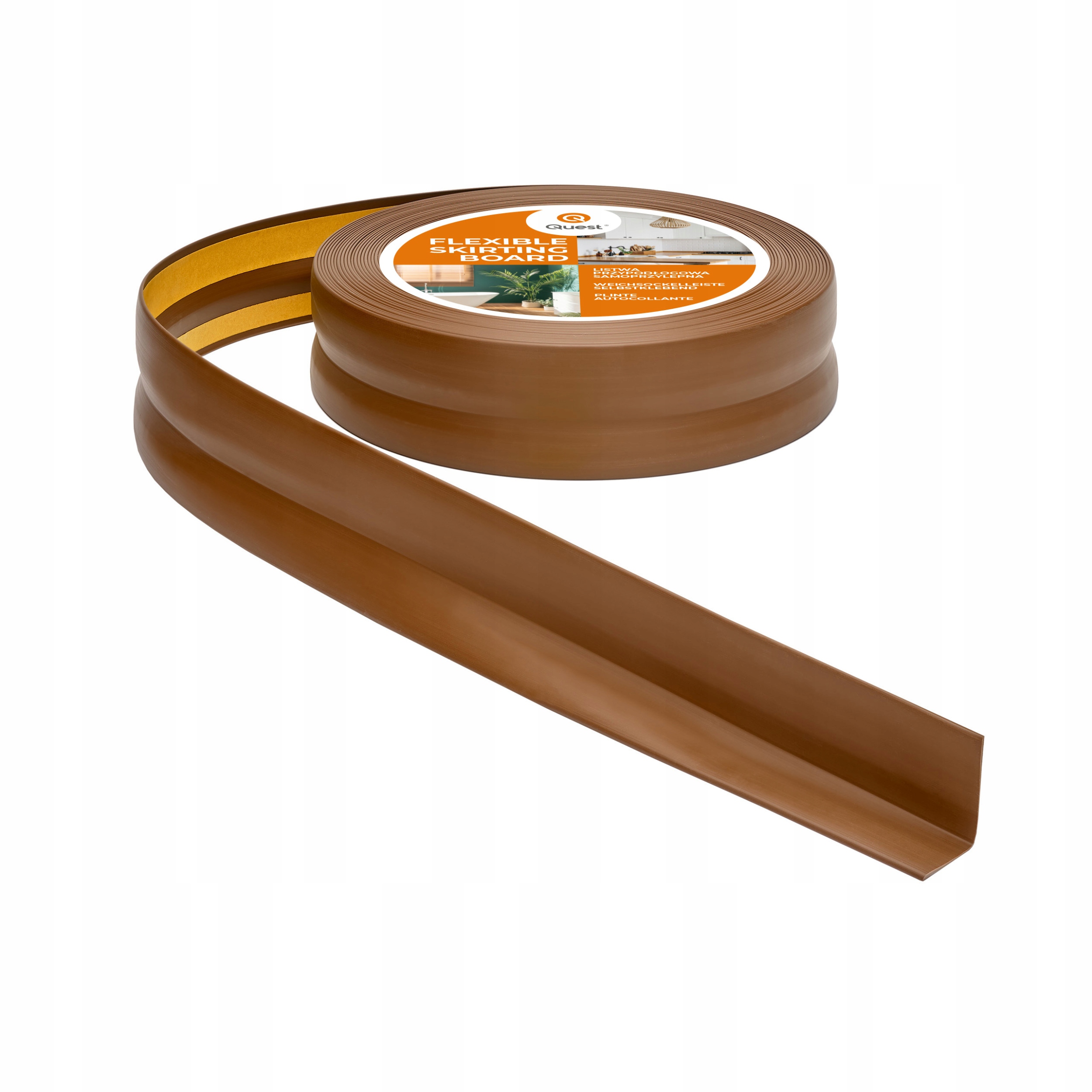 Podlahová lišta samolepicí Pvc 32/23 Tmavě Hnědá 15 m