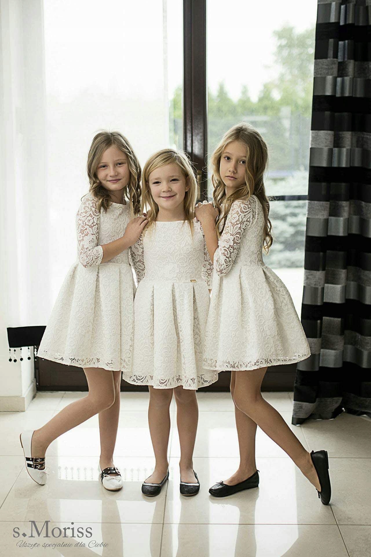 

Sukienka dziewczęca kremowa S.moriss roz. 128/134