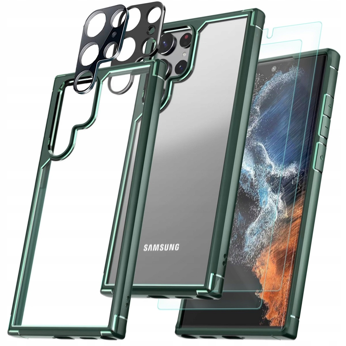 

Zestaw 5 w 1 etui do Galaxy S23 Ultra 4x folia