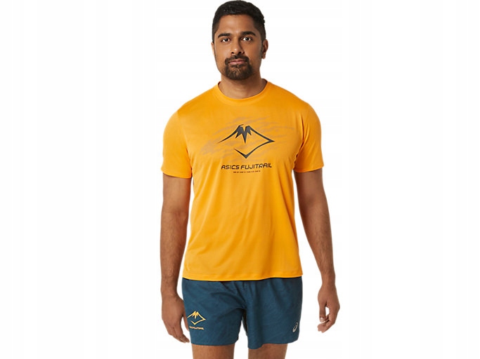 Asics Męska Koszulka Do Biegania Fujitrail Logo Ss Top 2011C981-800 R. XXL