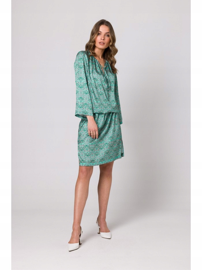 Eu M S338 Sukienka typu kaftan z wiązaniem przy sz
