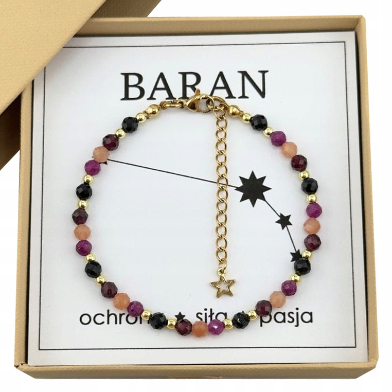 Bransoletka Zodiakalna Znak Zodiaku Baran Zodiac Premium