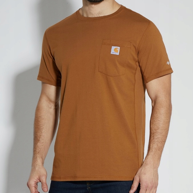 Koszulka Koszulka Carhartt Force Midweight Pocket Brown L