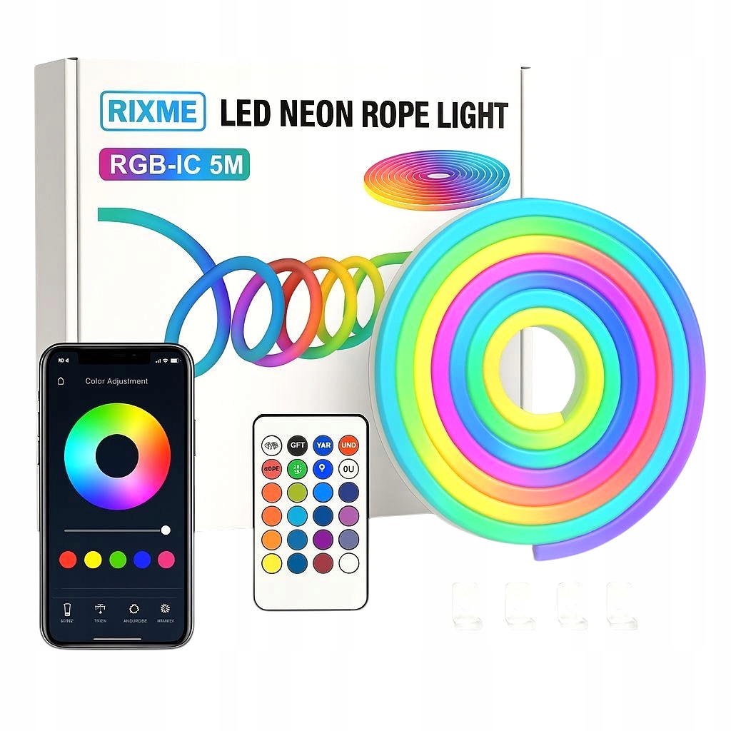 Neon Led Flex 5V DC Aplikacja Bluetooth 5m Muzyczna Taśma Led Rgb-ic