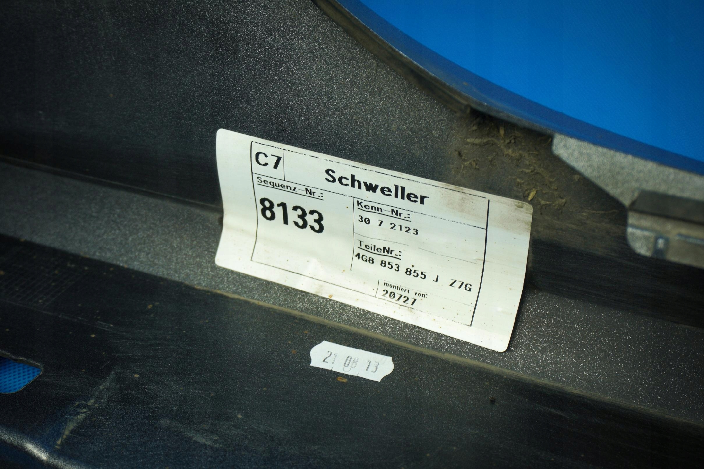 cap threshold Audi A7 4G8 Lift 4G8853855J LZ7G