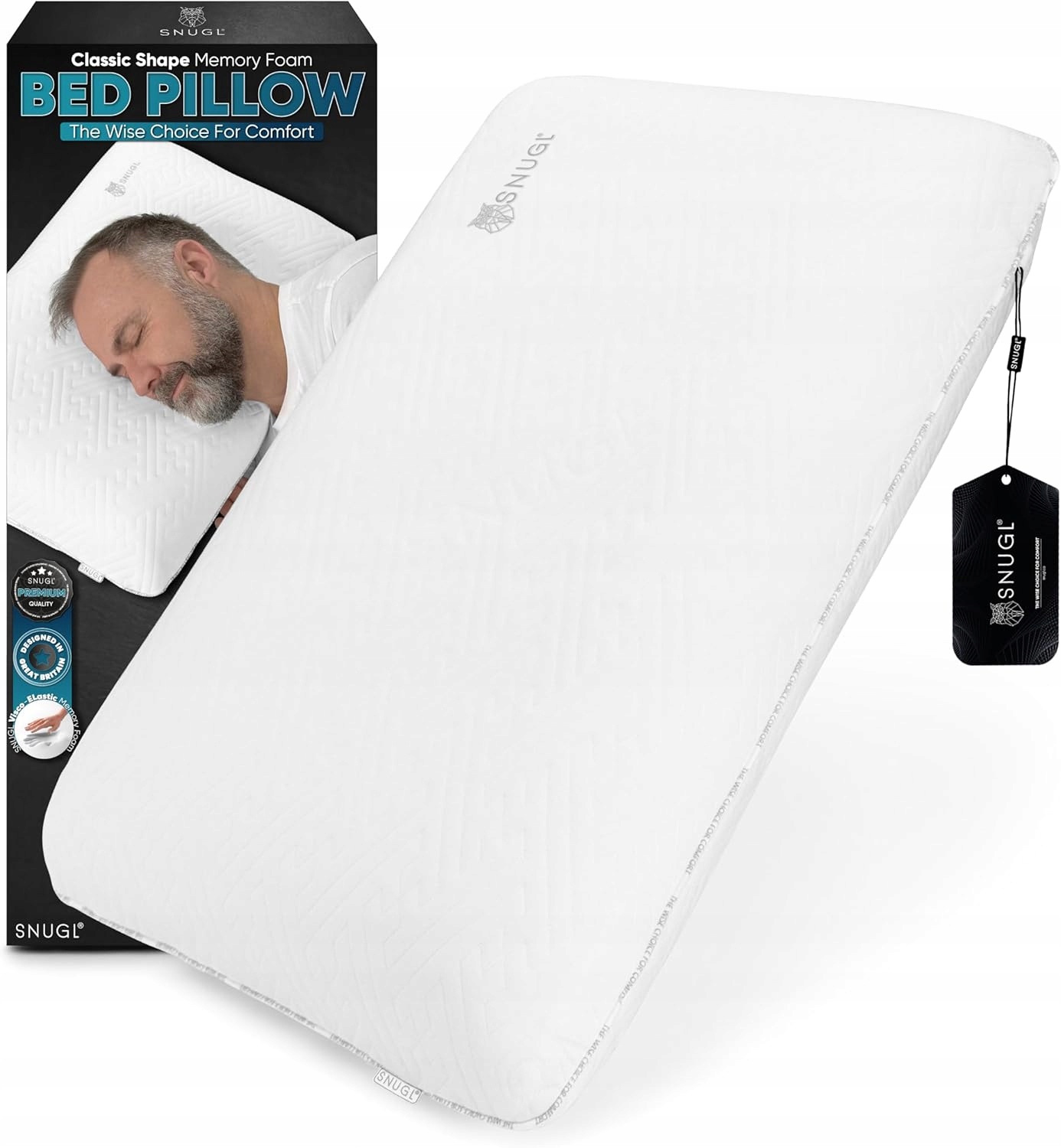 Poduszka Ortopedyczna Do Spania Na Boku Plecach Pianka Memory Classic