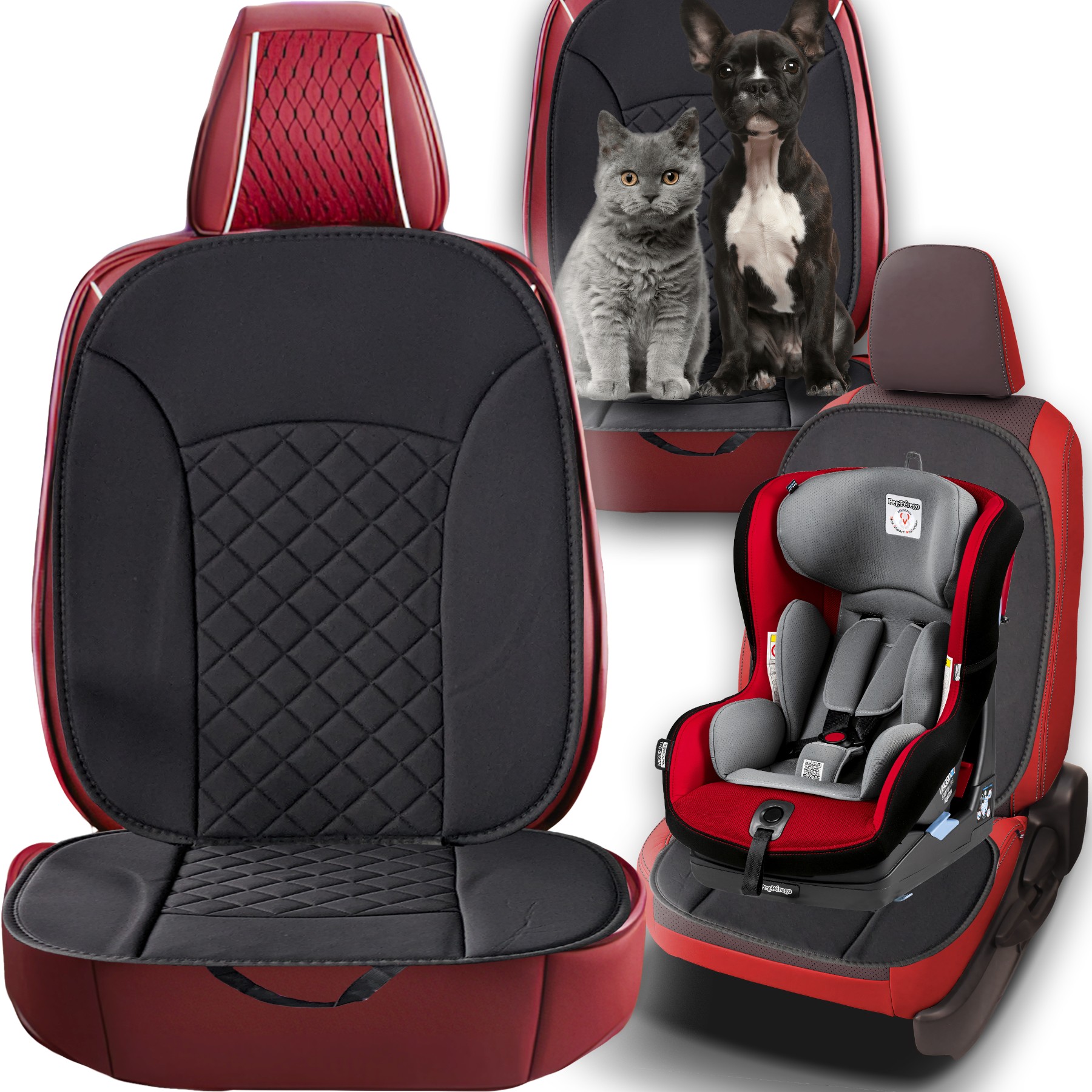 Mata Ochronna Na Fotel Siedzenie Samochodowe Pod Fotelik Dziecięcy Dla Psa