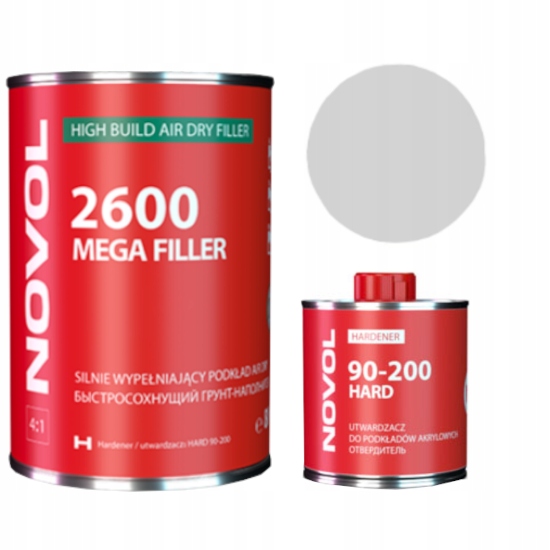 Novol Filler 2600 Podkład Akrylowy Wypełniający Szybkoschnący Szary 1L