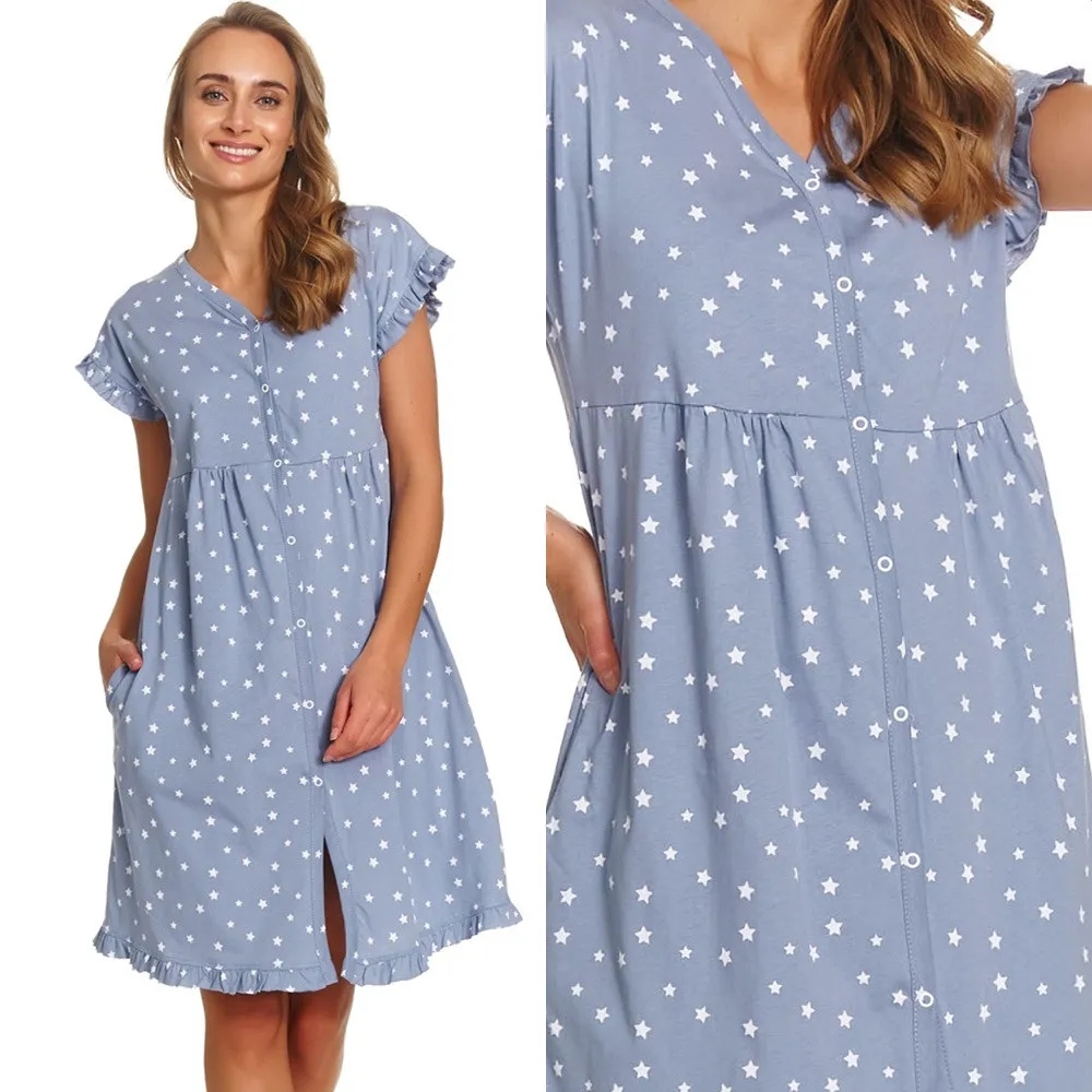 Dámská košile noční Doctor Nap 7455 L 40 Modrá