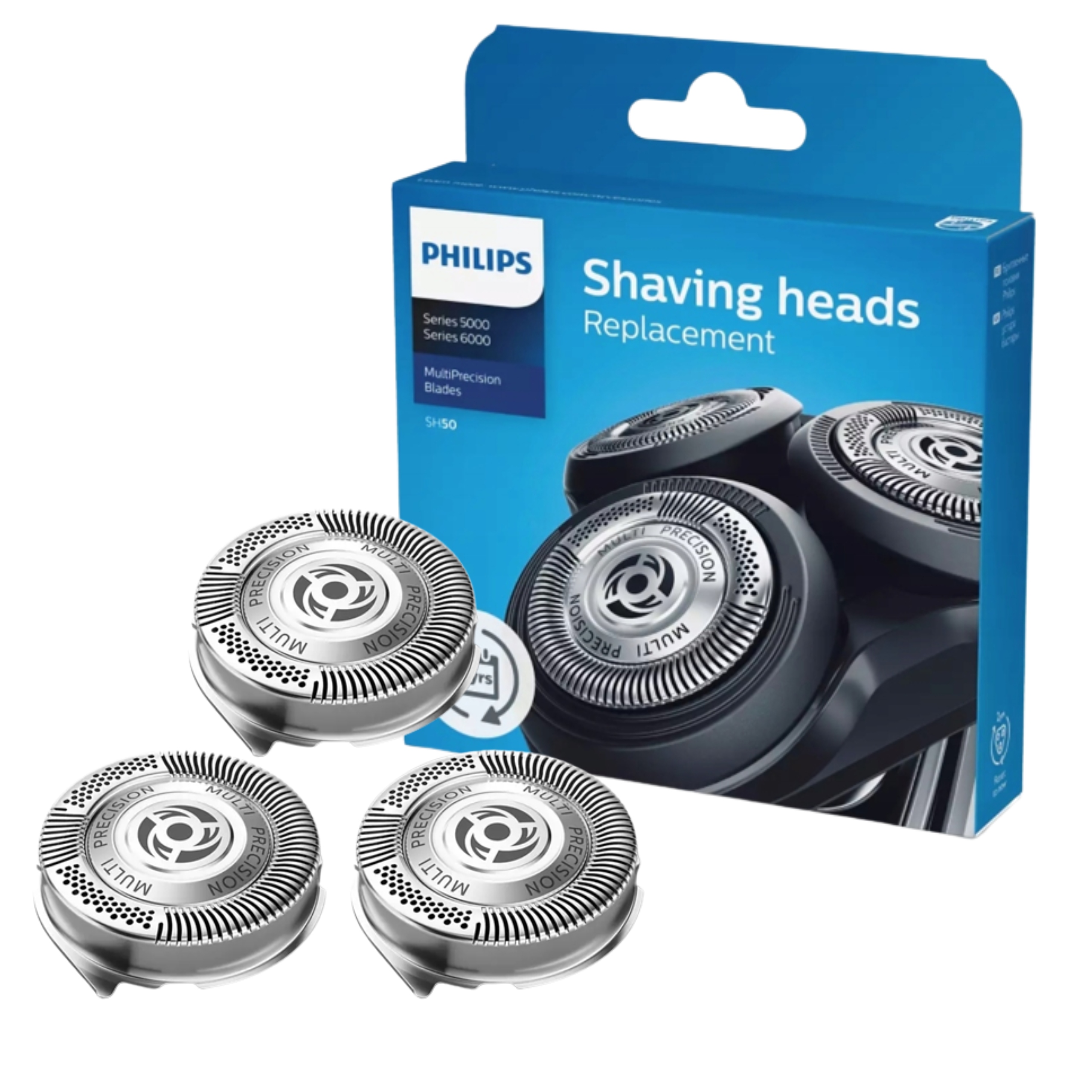 Głowice golące do golarki 3 sztuki Philips Shaver seria 5000 SH50/50