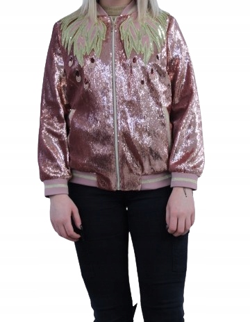 Jw I Love Milano Flitrová Bunda Růžová 44 VL