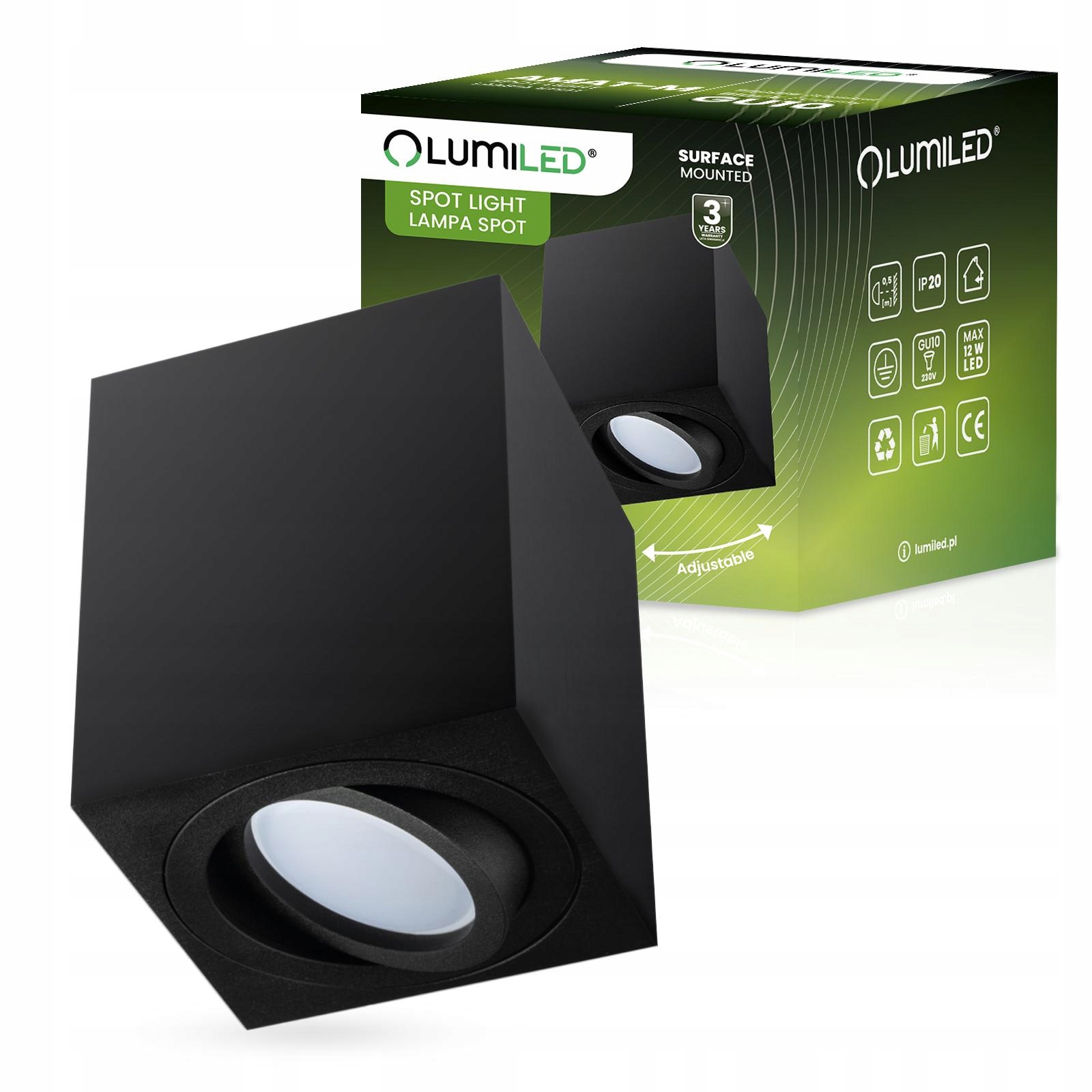 Галогенная потолочная трубка GU10 LED Moving Spot Lamp Nadynk Black