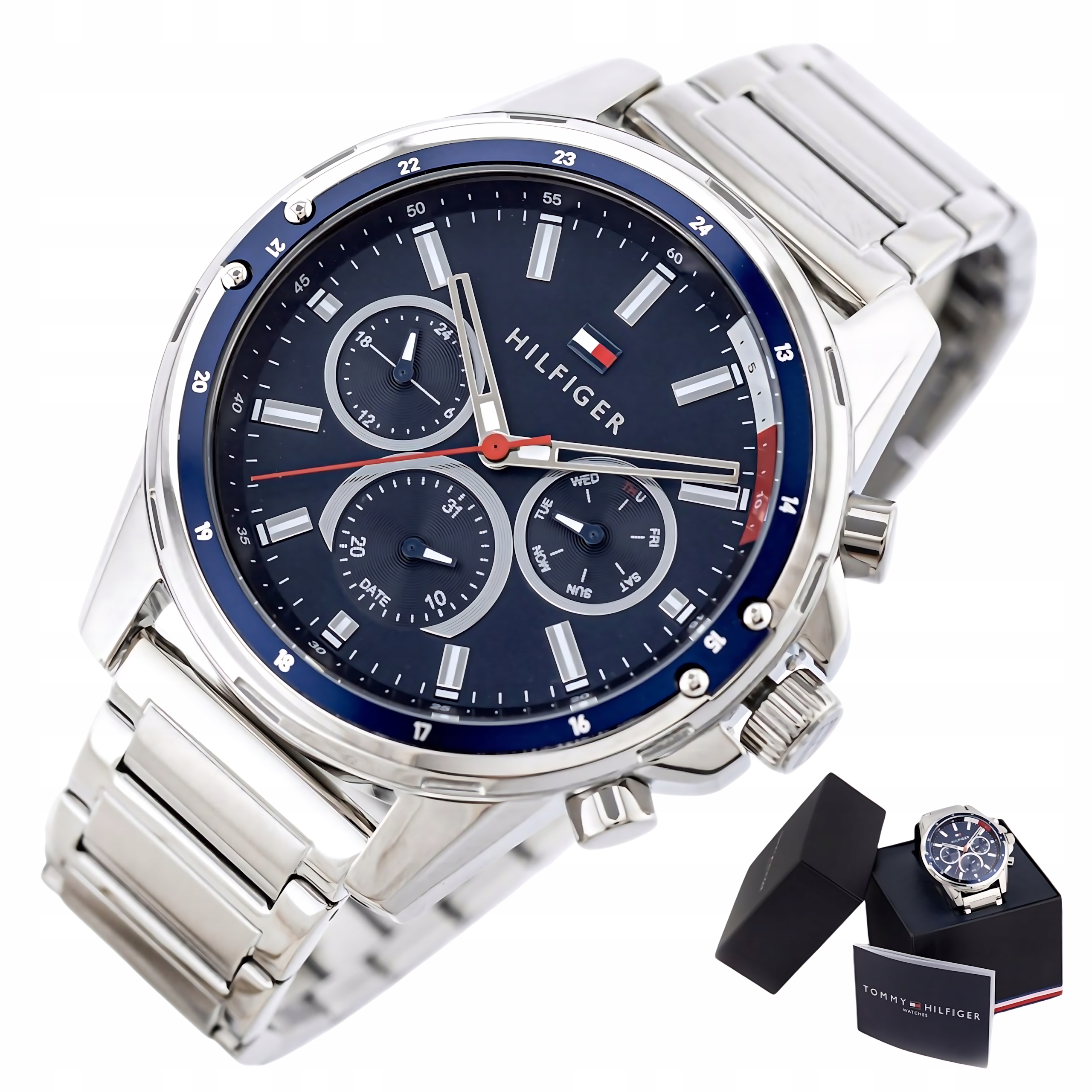 Pánské Hodinky Tommy Hilfiger 1791788 Mason Silver Vodotěsný box WR30
