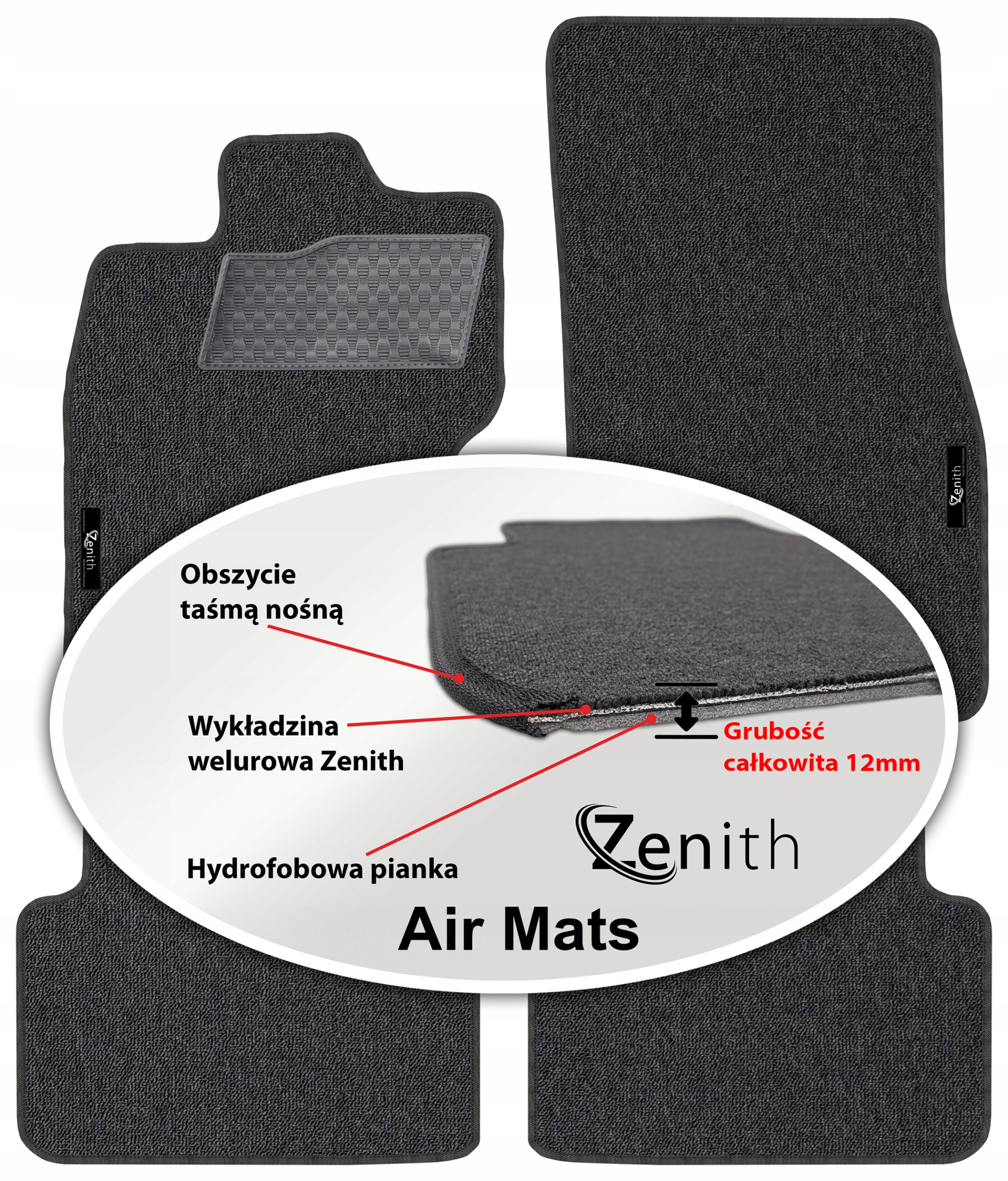 Jaguar Xf I 4WD 2008-2012 Velúrové koberčeky do auta Zenith Air Mats
