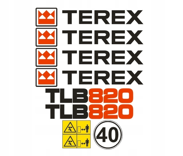 Samolepky s nálepkou Terex TLB820