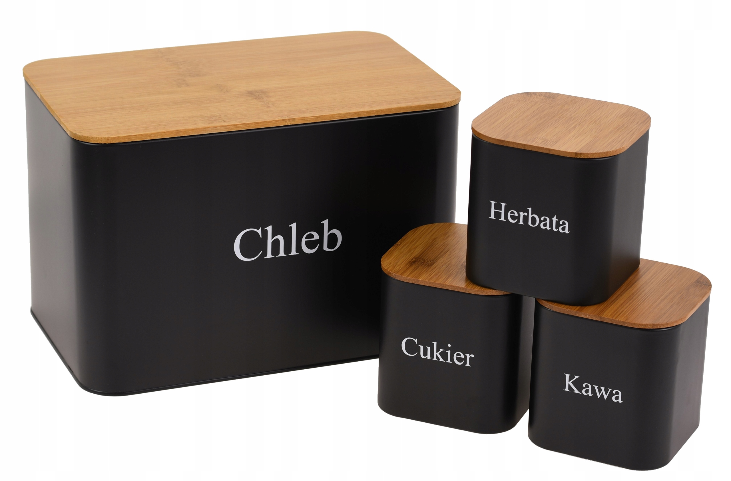 

Zestaw Chlebak Pojemniki Kawa Herbata Cukier