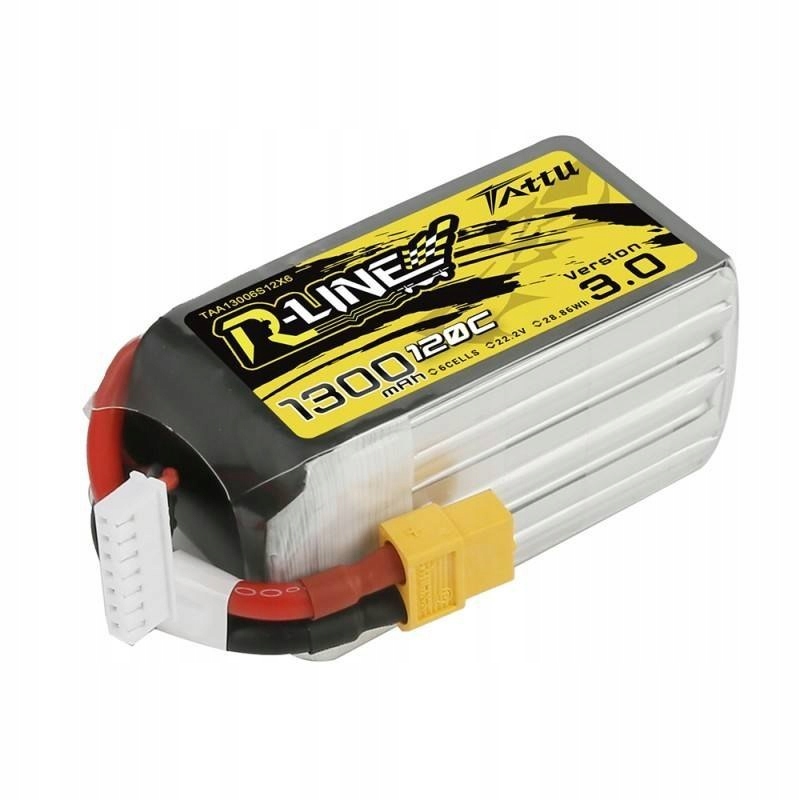Akumulátor Baterie Tattu R-line 3.0 Lipo 1300MAH 22,2V 120C 6S1P XT60