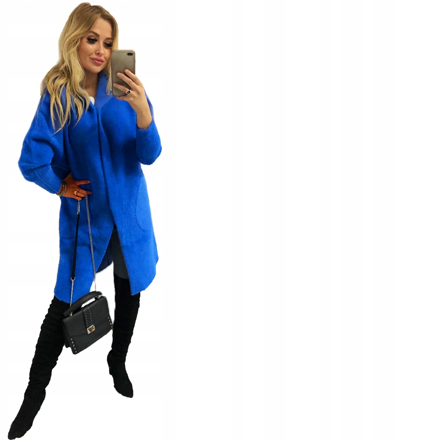 ALPAKI PŁASZCZ kurtka WEŁNA KOLORY oversize DŁUGI Rozmiar uniwersalny