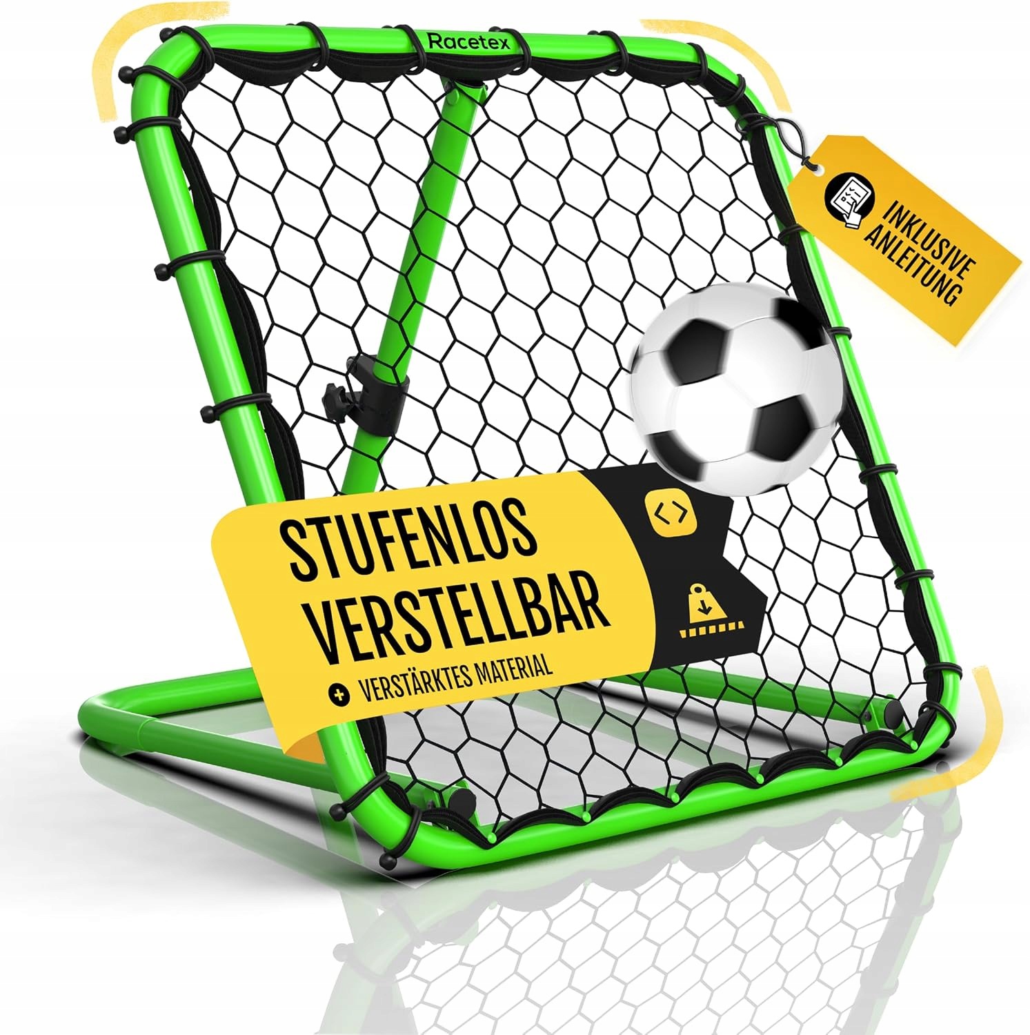 Bramka Treningowa Piłkarska Racetex Rebounder 83x83 cm Zielona
