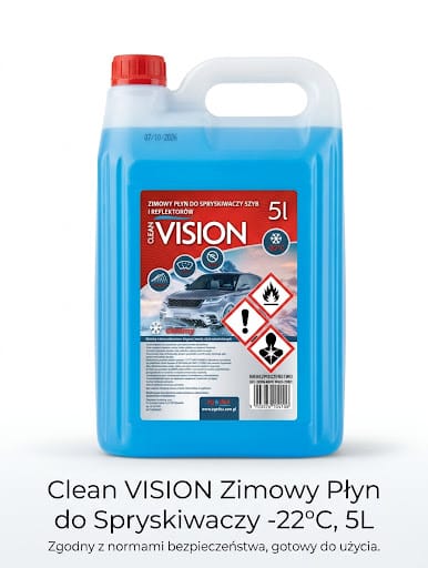 Zimowy Płyn Do Sryskiwaczy Szyb I Reflektorów -22 Vision Clean 5L