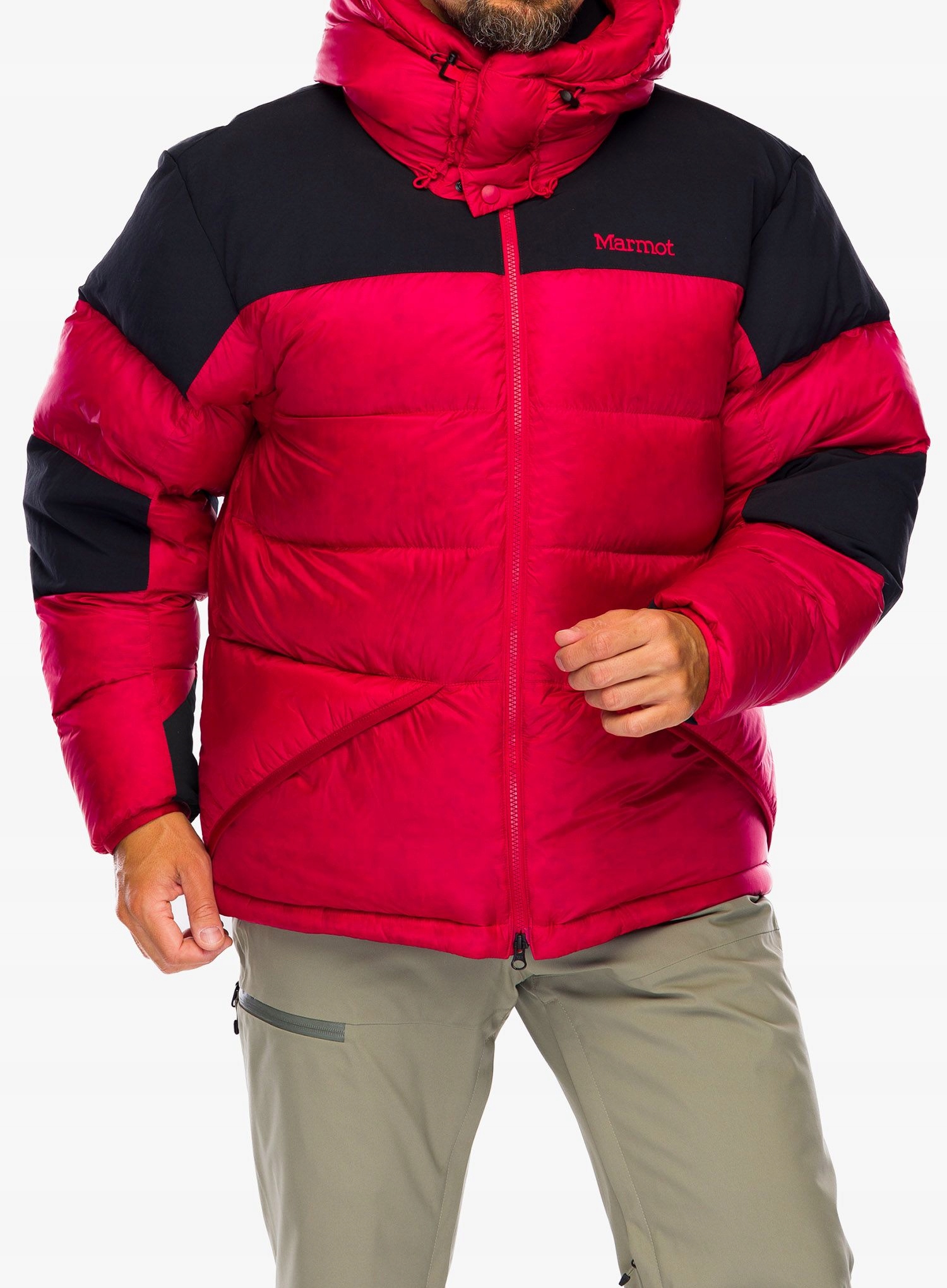 Péřová bunda Marmot 03 Plasma Parka team red/black L