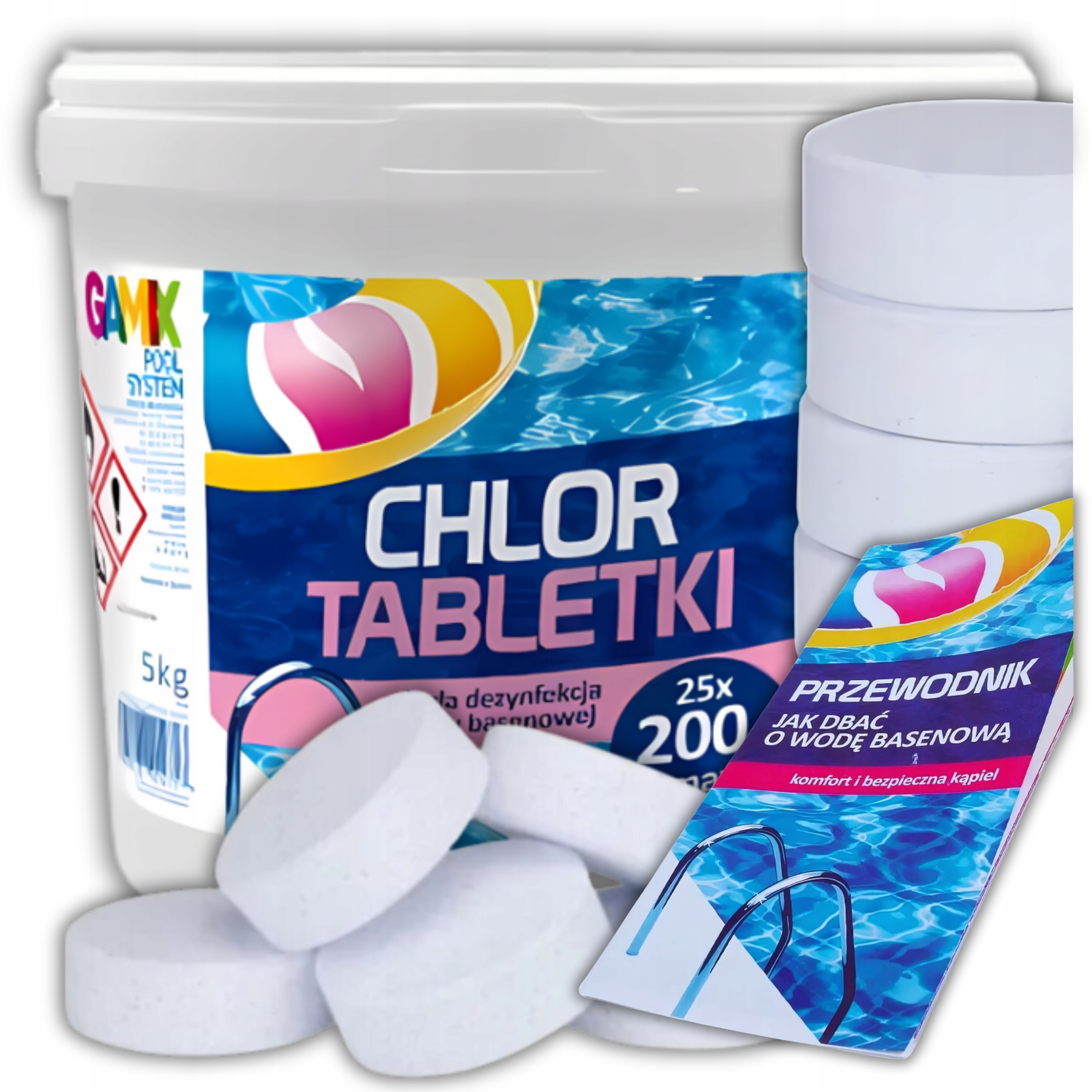 Chlor Tabletki 5KG Chlorowe 25SZT 200G Chemia Do Basenu Wody Gamix Poradnik